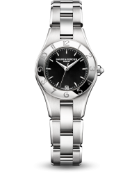 Baume & Mercier Linea  Quartz Women's Watch, Stainless Steel, Black Dial, MOA10010