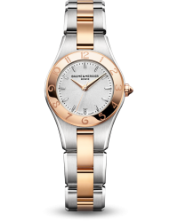Baume & Mercier Linea  Quartz Women's Watch, Gold Tone, Silver Dial, MOA10015
