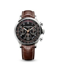 Baume & Mercier Capeland  Chronograph Automatic Men's Watch, Stainless Steel, Black Dial, MOA10067