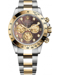 Rolex Cosmograph Daytona  Chronograph Automatic Men's Watch, Steel & 18K Yellow Gold, Black Mother Of Pearl Dial, 116523-MOP-BLK