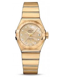 Omega Constellation  Automatic Women's Watch, 18K Yellow Gold, Mother Of Pearl & Diamonds Dial, 123.50.27.20.57.002