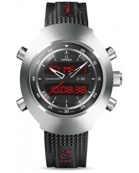 Omega Speedmaster  Chronograph LCD Display Quartz Men's Watch, Titanium, Black Dial, 325.92.43.79.01.001