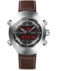 Omega Speedmaster  Chronograph LCD Display Quartz Men's Watch, Titanium, Black Dial, 325.92.43.79.01.002