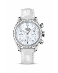 Omega Speedmaster  Chronograph Automatic Women's Watch, Stainless Steel, White Mother Of Pearl Dial, 324.18.38.40.05.001