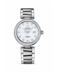 Omega De Ville Ladymatic  Automatic Women's Watch, Stainless Steel, Mother Of Pearl & Diamonds Dial, 425.35.34.20.55.001