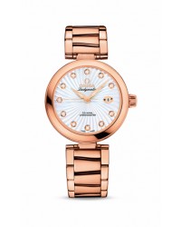 Omega De Ville Ladymatic  Automatic Women's Watch, 18K Rose Gold, Mother Of Pearl & Diamonds Dial, 425.60.34.20.55.001