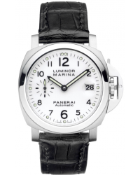 Panerai Luminor Marina  Automatic Certified Men's Watch, Stainless Steel, White Dial, PAM00049