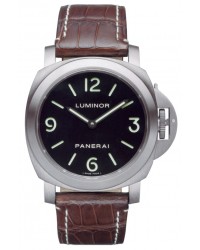 Panerai Luminor Base  Mechanical Men's Watch, Titanium, Black Dial, PAM00176