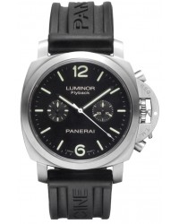 Panerai Luminor 1950  Chronograph Automatic Men's Watch, Stainless Steel, Black Dial, PAM00361