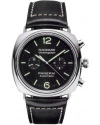 Panerai Radiomir  Chronograph Automatic Men's Watch, Stainless Steel, Black Dial, PAM00369