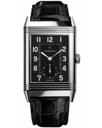Jaeger Lecoultre Reverso Grande  Manual Winding Men's Watch, Stainless Steel, Black Dial, Q3738470