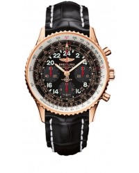 Breitling Navitimer Cosmonaute Limited Edition  Chronograph Automatic Men's Watch, 18K Rose Gold, Black Dial, RB0210B5.BC19.743P