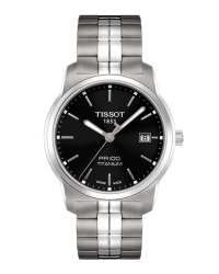 Tissot PR100  Quartz Men's Watch, Stainless Steel, Black Dial, T049.410.44.051.00