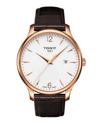 Tissot T-Classic Tradition  Quartz Men's Watch, Gold Plated, White Dial, T063.610.36.037.00