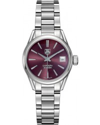 Tag Heuer Carrera  Automatic Women's Watch, Stainless Steel, Burgundy Dial, WAR2417.BA0776