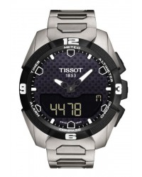 Tissot T Touch  Chronograph LCD Display Quartz Men's Watch, Titanium, Black Dial, T091.420.44.051.00