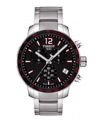 Tissot Quickster  Chronograph Quartz Men's Watch, Stainless Steel, Black Dial, T095.417.11.057.00
