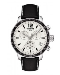 Tissot Quickster  Chronograph Quartz Men's Watch, Stainless Steel, White Dial, T095.417.16.037.00