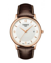 Tissot T-Gold  Quartz Men's Watch, Steel & 18K Rose Gold, White Dial, T914.410.46.017.00
