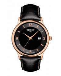 Tissot T-Gold  Quartz Men's Watch, Steel & 18K Rose Gold, Black Dial, T914.410.46.057.00