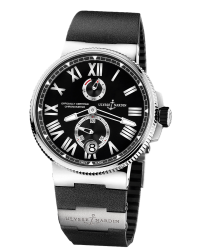 Ulysse Nardin Marine Chronometer  Automatic Men's Watch, Titanium & Stainless Steel, Black Dial, 1183-122-3/42