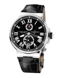 Ulysse Nardin Marine Chronometer  Automatic Men's Watch, Titanium & Stainless Steel, Black Dial, 1183-122/42