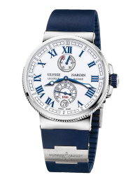 Ulysse Nardin Marine Chronometer  Automatic Men's Watch, Titanium & Stainless Steel, White Dial, 1183-126-3/40