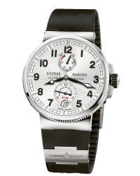 Ulysse Nardin Marine Chronometer  Automatic Men's Watch, Titanium & Stainless Steel, Silver Dial, 1183-126-3/61