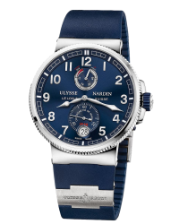 Ulysse Nardin Marine Chronometer  Automatic Men's Watch, Titanium & Stainless Steel, Blue Dial, 1183-126-3/63