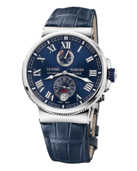 Ulysse Nardin Marine Chronometer  Automatic Men's Watch, Titanium & Stainless Steel, Blue Dial, 1183-126/43