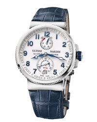 Ulysse Nardin Marine Chronometer  Automatic Men's Watch, Titanium & Stainless Steel, White Dial, 1183-126/60