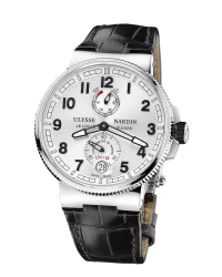 Ulysse Nardin Marine Chronometer  Automatic Men's Watch, Titanium & Stainless Steel, Silver Dial, 1183-126/61