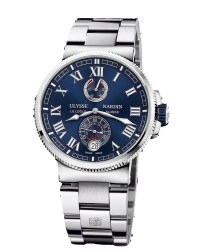 Ulysse Nardin Marine Chronometer  Automatic Men's Watch, Titanium & Stainless Steel, Blue Dial, 1183-126-7M/43