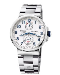 Ulysse Nardin Marine Chronometer  Automatic Men's Watch, Titanium & Stainless Steel, White Dial, 1183-126-7M/60