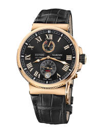 Ulysse Nardin Marine Chronometer  Automatic Men's Watch, 18K Rose Gold, Black Dial, 1186-126/42