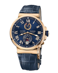 Ulysse Nardin Marine Chronometer  Automatic Men's Watch, 18K Rose Gold, Blue Dial, 1186-126/43