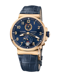 Ulysse Nardin Marine Chronometer  Automatic Men's Watch, 18K Rose Gold, Blue Dial, 1186-126/63