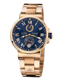 Ulysse Nardin Marine Chronometer  Automatic Men's Watch, 18K Rose Gold, Blue Dial, 1186-126-8M/43