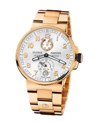 Ulysse Nardin Marine Chronometer  Automatic Men's Watch, 18K Rose Gold, Silver Dial, 1186-126-8M/61