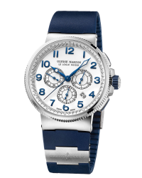 Ulysse Nardin Marine Chronometer  Automatic Men's Watch, Titanium & Stainless Steel, White Dial, 1503-150-3/60