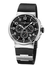 Ulysse Nardin Marine Chronometer  Automatic Men's Watch, Titanium & Stainless Steel, Black Dial, 1503-150-3/62