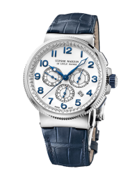 Ulysse Nardin Marine Chronometer  Automatic Men's Watch, Titanium & Stainless Steel, White Dial, 1503-150/60