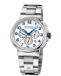 Ulysse Nardin Marine Chronometer  Automatic Men's Watch, Titanium & Stainless Steel, White Dial, 1503-150-7M/60