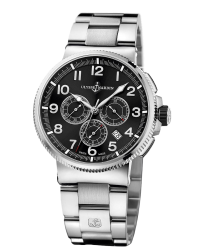 Ulysse Nardin Marine Chronometer  Automatic Men's Watch, Titanium & Stainless Steel, Black Dial, 1503-150-7M/62