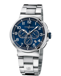 Ulysse Nardin Marine Chronometer  Automatic Men's Watch, Titanium & Stainless Steel, Blue Dial, 1503-150-7M/63