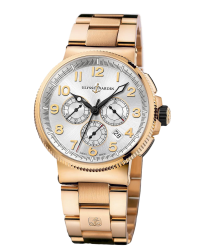Ulysse Nardin Marine Chronometer  Automatic Men's Watch, 18K Rose Gold, Silver Dial, 1506-150-8M/61