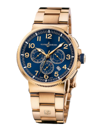 Ulysse Nardin Marine Chronometer  Automatic Men's Watch, 18K Rose Gold, Blue Dial, 1506-150-8M/63