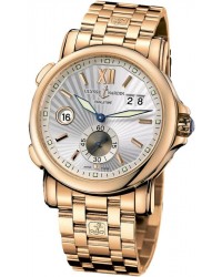 Ulysse Nardin Nifty / Functional  Automatic Men's Watch, 18K Rose Gold, Silver Dial, 246-55-8/31