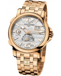 Ulysse Nardin Nifty / Functional  Automatic Men's Watch, 18K Rose Gold, Silver Dial, 246-55-8/60