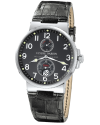 Ulysse Nardin Marine Chronometer  Automatic Men's Watch, Stainless Steel, Black Dial, 263-66/62